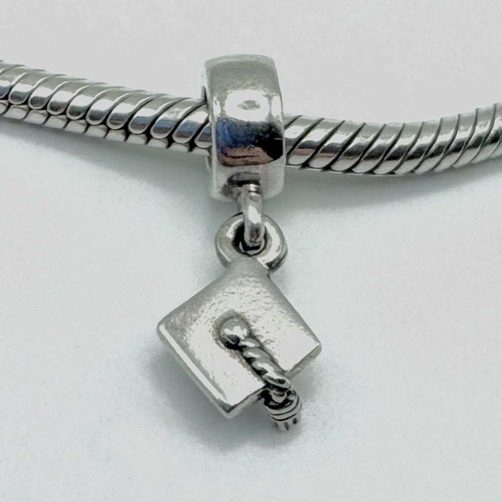 Pandora Graduation Cap Dangle Sterling Silver Charm Charm